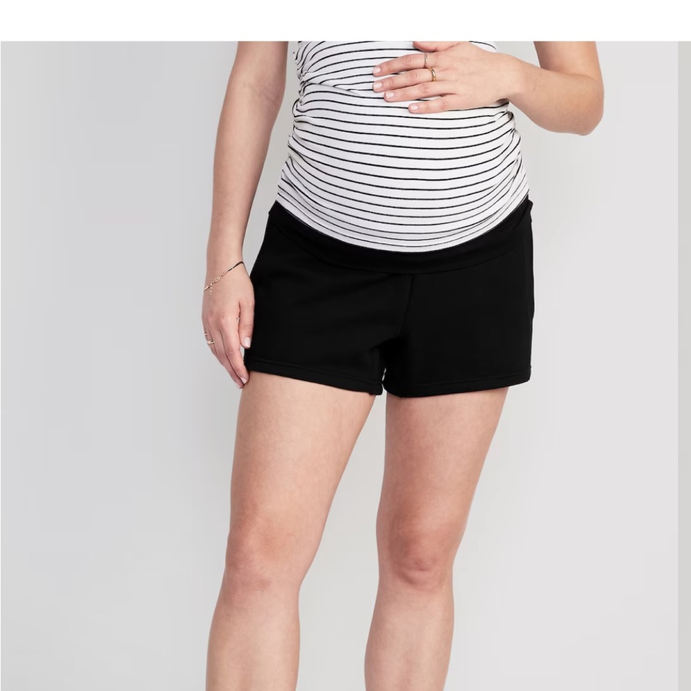 Old Navy Women's Black Athletic Maternity Shorts